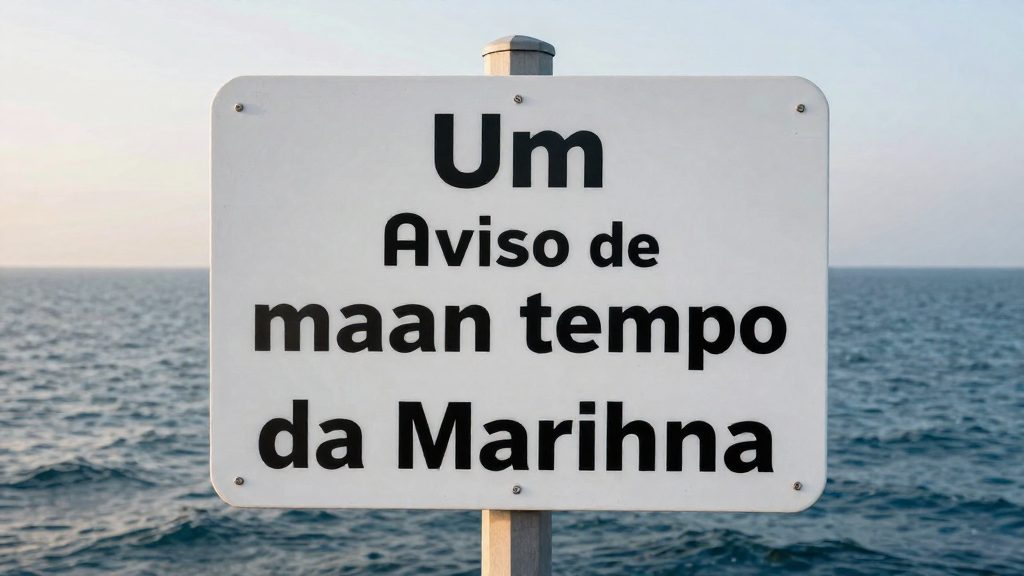 O que é um aviso de mau tempo da Marinha?