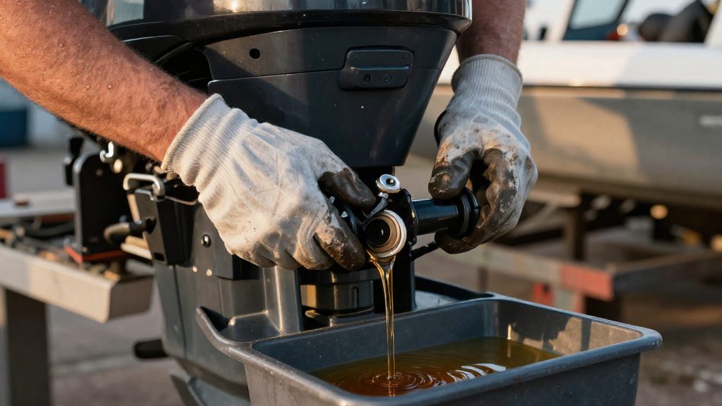 How do you change the engine and lower-unit oil?