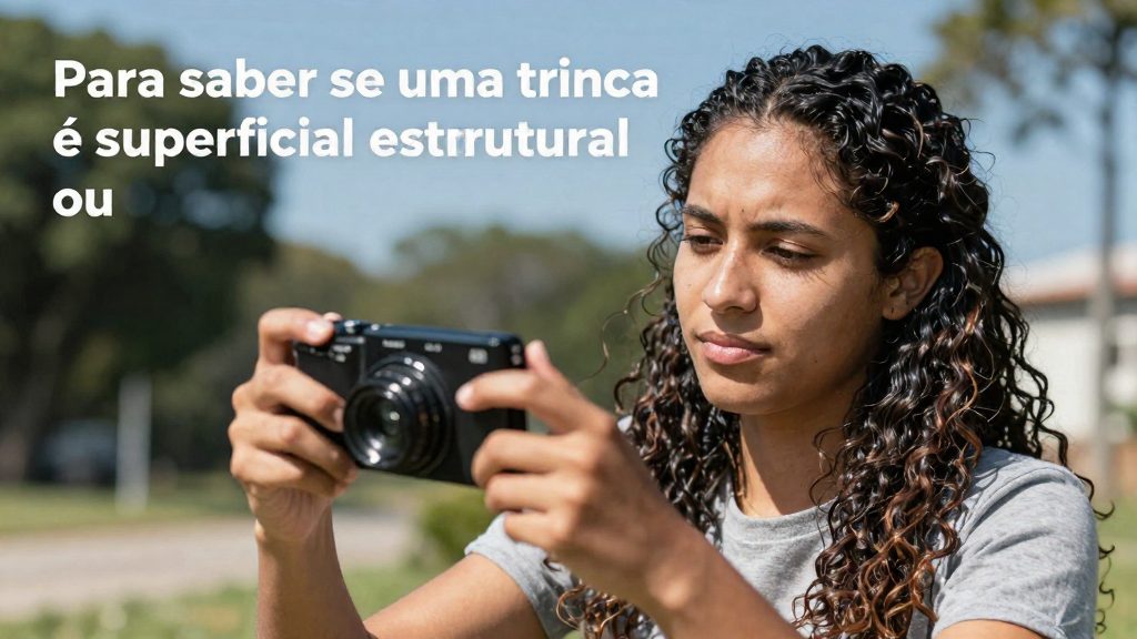 Como saber se a trinca é superficial ou estrutural?