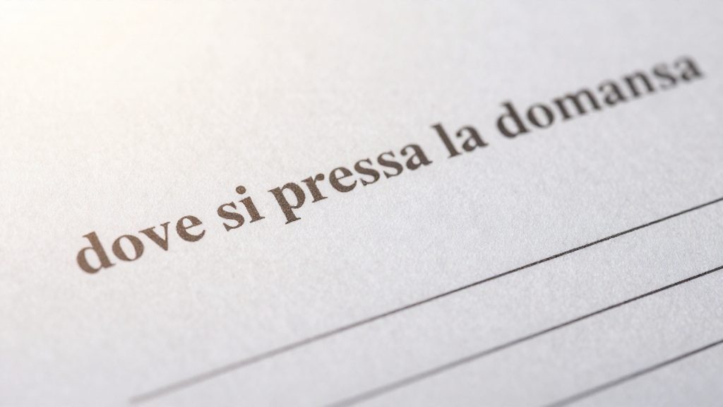 Dove si presenta la domanda?